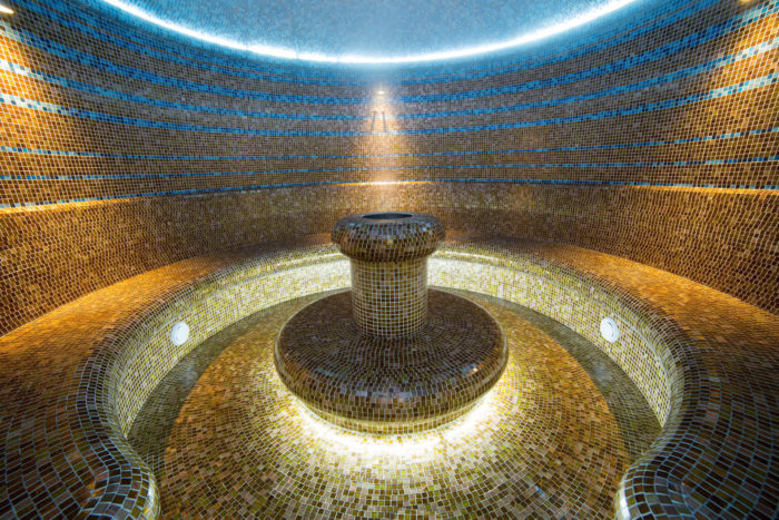 Turkish Sauna Interior Hammam Room Tiled Water Hot Bath